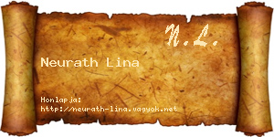 Neurath Lina névjegykártya